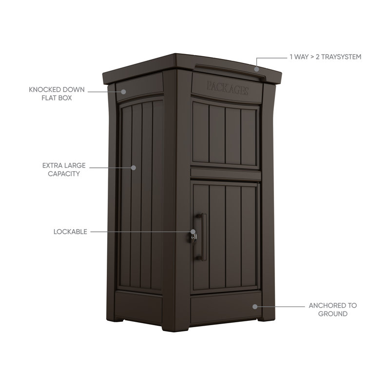 Keter Secure Package Delivery Lockable Box For Porch Or Office with